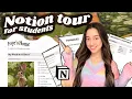 the BEST organization productivity system for students Notion tour free template