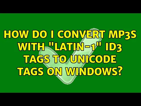 Download MP3 How do I convert MP3s with \