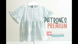 Tutorial y patrones: Blusa para niñas (talla de 1 a 10 años)
