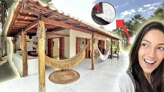 Tour of the new dream house small simple low-cost tropical Barra Grande beach Airbnb