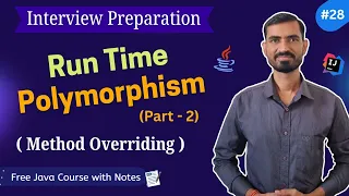 Runtime Polymorphism in Java Part 2 Method Overriding Examples Interview Preparation