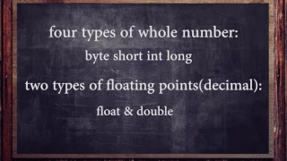 Part Two-basic data types of Java