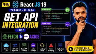 React JS 19 Tutorial in 2026 GET API integration Using Fetch and Axios