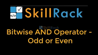 Using Bitwise AND Operator to find if a number is Odd or Even