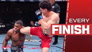 All 12 Finishes From UFC Edmonton | UFC Highlights