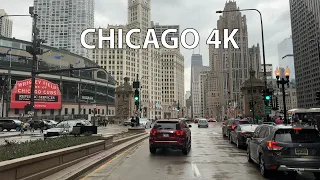 Driving Chicago 4K - Downtown to Cubs Baseball Stadium
