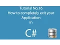 C Tutorial 16 How to completely Exit your Application in C