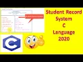 The Student Record System Project In C Language With Source Code Explanation Download C Projects