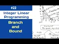 Integer linear programming branch and bound method operation research Lecture 22