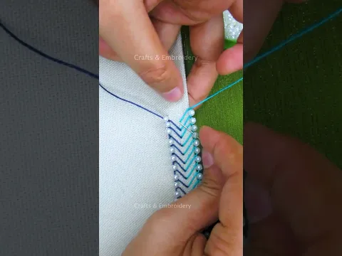 Exquisite handmade border embroidery! Part-2 #diy #embroidery #latest