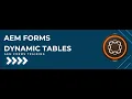 Adobe Experience Manager Forms - Dynamic Tables