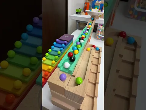 Marble Run 330 マーブルラン Colorful Marbles #ビー玉転がし #marblerace #マーブルラン #marblerun #asmr #haba #小さな大工さん