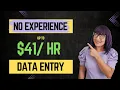 Work From Home NO EXPERIENCE Data Entry Remote Jobs Hiring Now