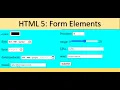 Form Elements in HTML5