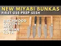 Lagu NEW Miyabi BUNKA KNIVES | First Use Prep Sesh | Birchwood, Koya, Mizu, Artisan \u0026 Kaizen II