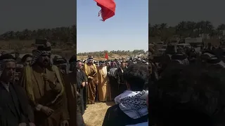 الشيخ حارث فيصل مطشر الفالح العكيلي في فاتحة عكيل بني مسلم الكفل المرحوم الشيخ مجيد كريم خنياب 