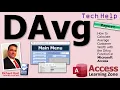 How to Calculate Average Customer Worth with the DAvg Function in Microsoft Access
