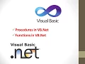 Procedure and Function VB Net programming