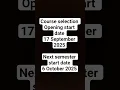 course selection start date next semester dates new classes start date