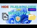 How to Hide Protect Lock Folders Using CMD Attrib Command