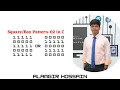 Code for Love 36 Square pattern or box pattern using 0 and 1 in C programming