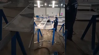 Daggerboard housing and dagger boards #welding #aluminiumfabrication #performanceboats #boatbuild