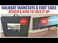 REVIEW Walmart Mainstays 6 Foot Bi-Fold Plastic Folding Table Black