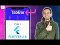 Flutter Tutorial - Tabbed AppBar 2022 Tabs TabBar