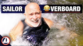 Summer Fun: Usually I am ON the water not IN it!  haha! (solo sailor)