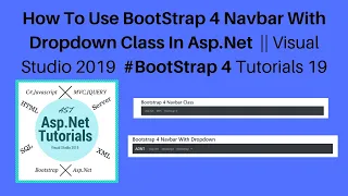 How to use bootstrap 4 navbar in dropdown class in asp net vs2019 4 tutorials 19