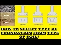 Selecting Type of Foundation from Type of Soil