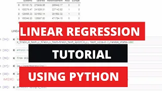 Linear Regression Machine Learning Algorithm with Python - Tutorial Theory and Coding