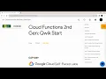 Cloud Functions 2nd Gen Qwik Start