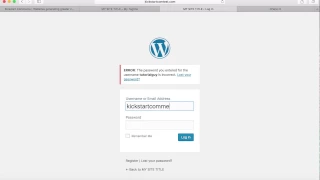 Quickly WordPress admin login and registration page urls