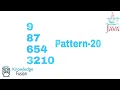 Pattern-20 using JAVA Programming ICSE