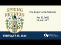 Spring Reunion 2026 - Pre Registration Webinar