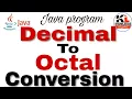 java program to convert decimal to octal decimal to octal conversion in java Knowledge Light