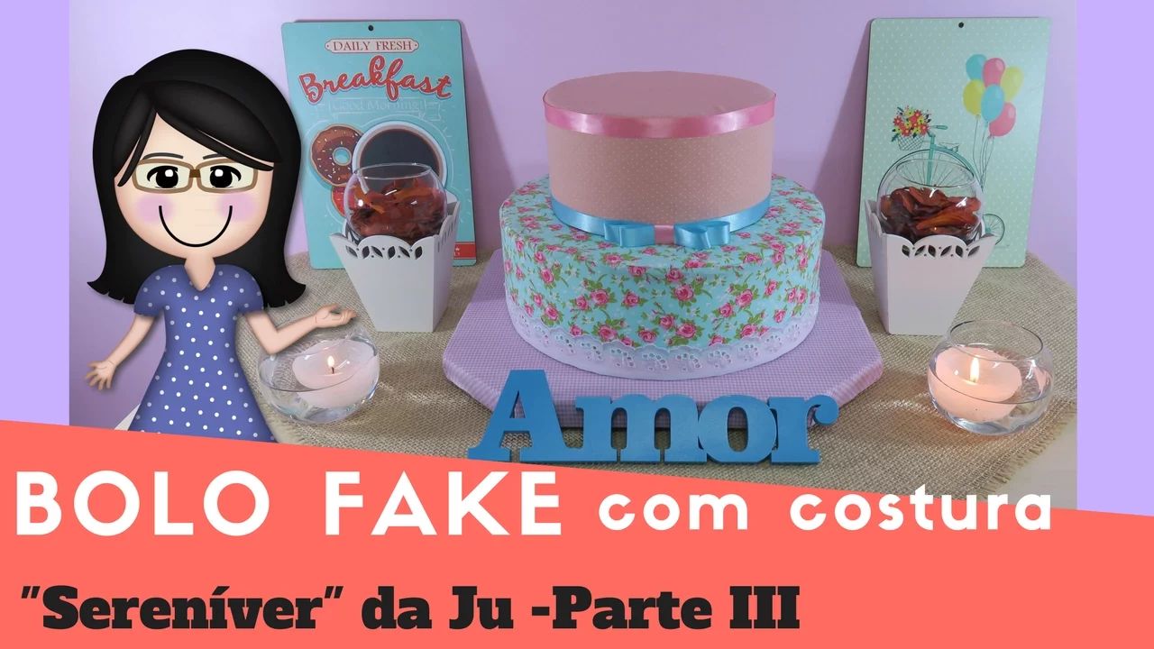 Aprenda a fazer bolo fake (bolo falso) HOJE MESMO. Com tecido e isopor