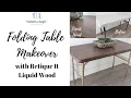HOW TO USE RETIQUE IT LIQUID WOOD with a folding table makeover-this has REAL WOOD PARTICLES in it