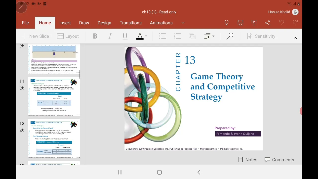 ECON 2111 Ch. 13 Game Theory Pt. 2 : Repeated Games, Sequential Games