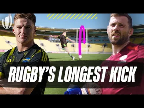 Download MP3 Jordie Barrett & Elliot Daly attempt the World's LONGEST kick! | Ultimate Rugby Challenge