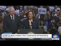 Kamala Harris Tim Walz hold FIRST RALLY together