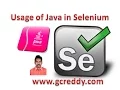 Usage of Java in Selenium