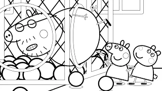 Peppa Pig and Daddy Pig Coloring Pages Nursery Rhymes for Kids