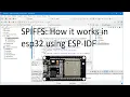 How to work on SPIFFS in ESP32 using ESP-IDF