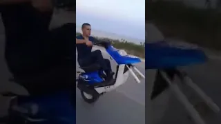 brahim mabrouk stunt cabrage mbk vespa 50cc