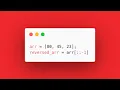 Python REVERSE ARRAYS