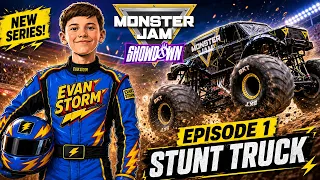 Evan Plays Monster Jam Showdown for the First Time! | Stunt Truck Episode 1