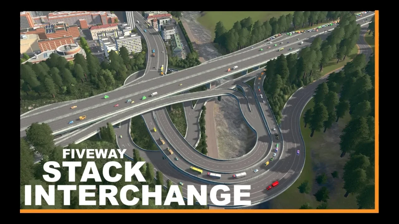 BUILDING A FIVEWAY STACK INTERCHANGE | Cities Skylines