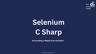 Selenium C Sharp - Automating simple form submission